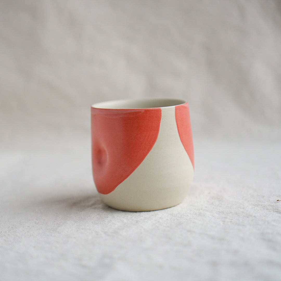 Coral + White Tumbler