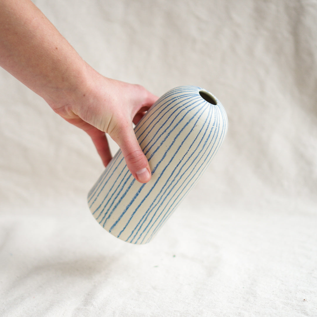Blue Line Bud Vase