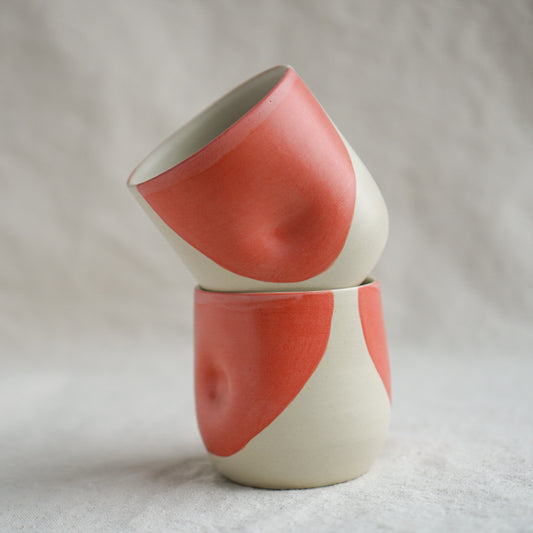 Coral + White Tumbler