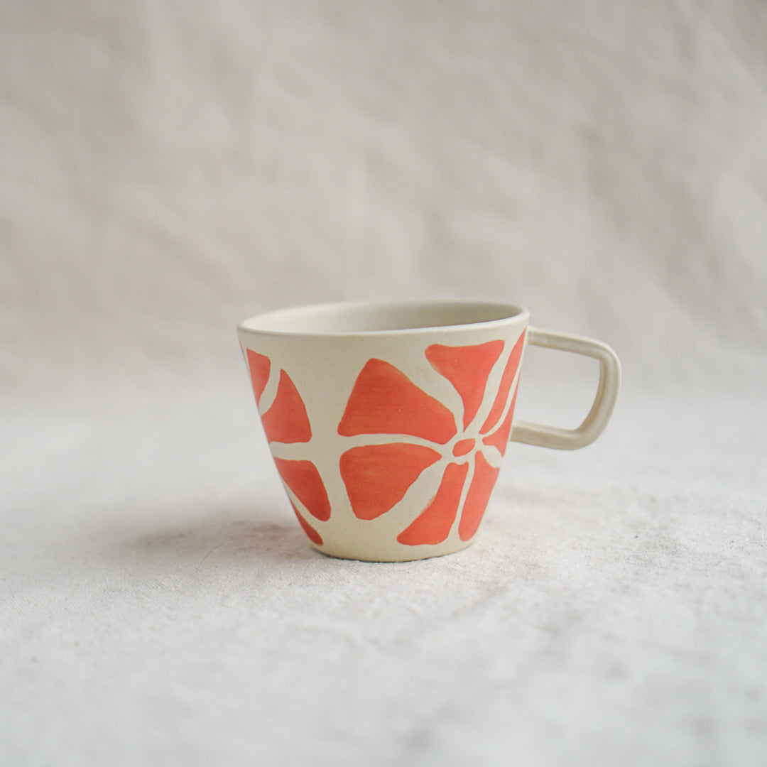 Coral Floral Mug