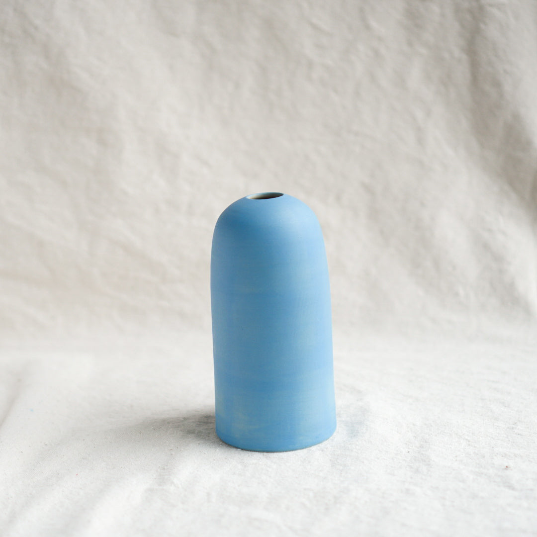 Matte Blue Bud Vase