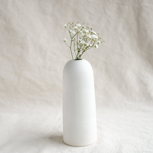 Matte White Bud Vase