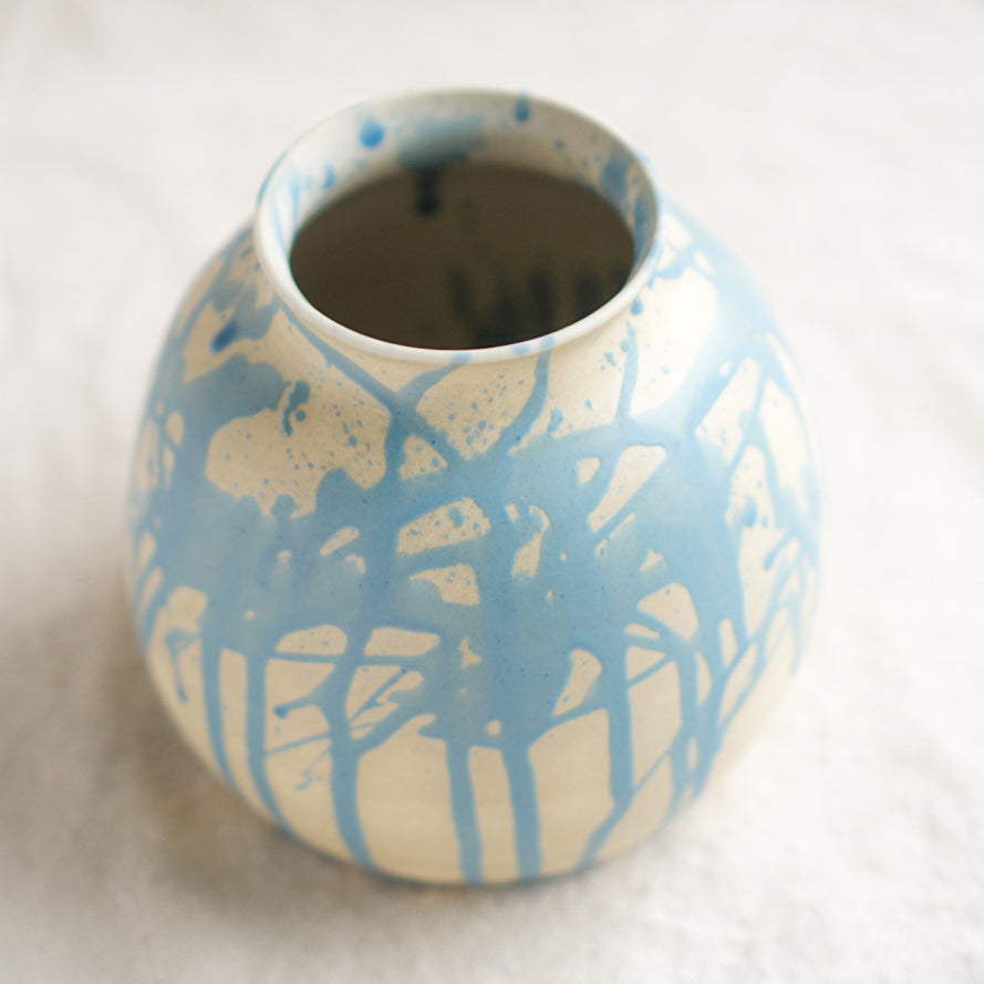 Blue Splatter Vase