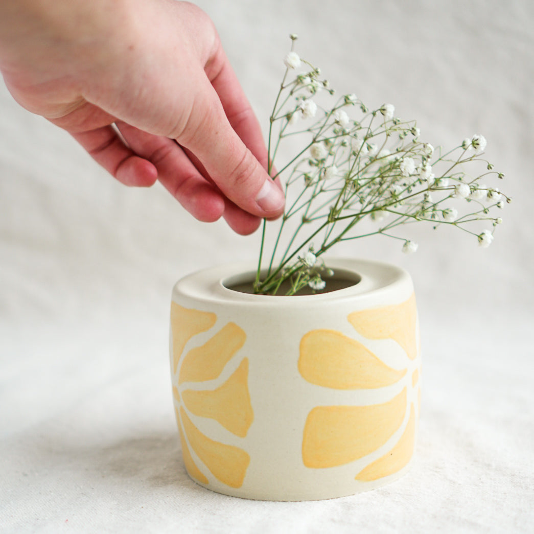 Yellow Floral Vase