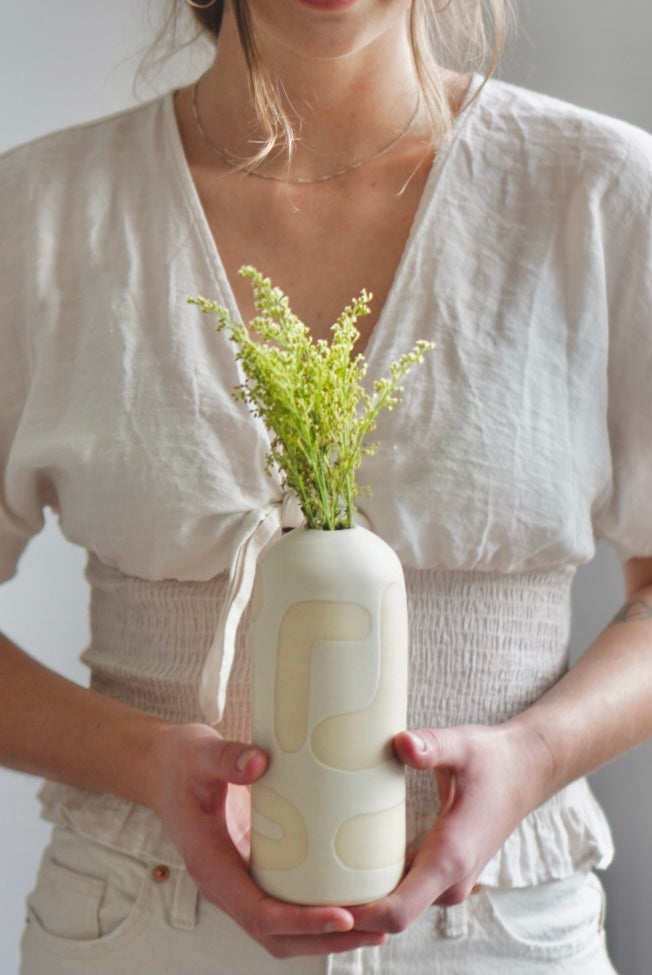 Stoneware Bud Vase