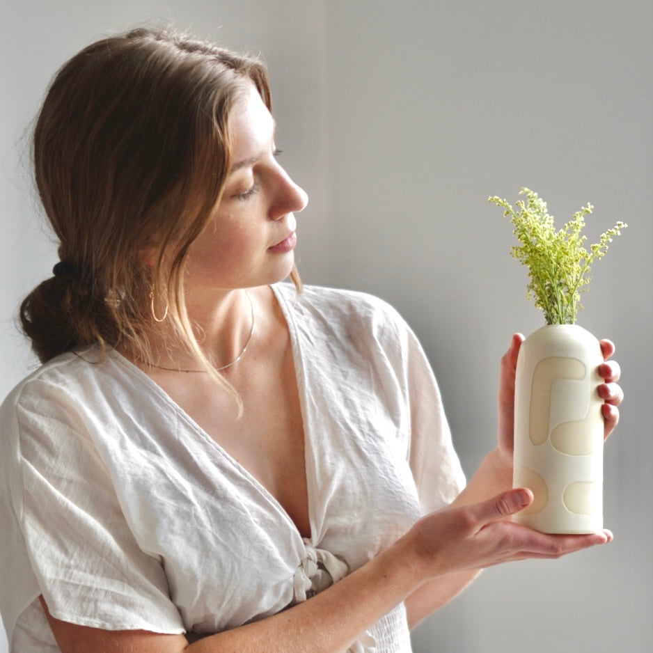 Stoneware Bud Vase